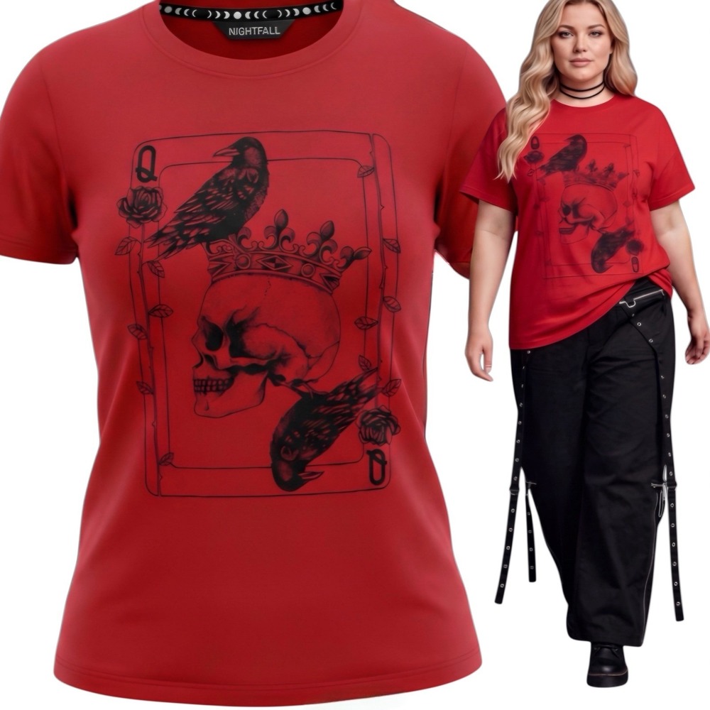 TORRID Nightfall "Skull Card" Oversized Heritage Jersey Tee NWT Size 3X